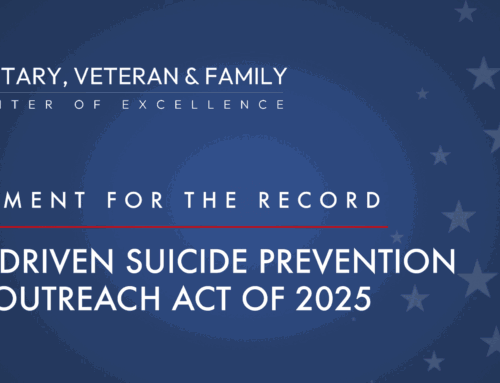 MVF COE | Statement for the Record: Data Driven Suicide Prevention and Outreach Act of 2025